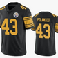 P.Steelers #43 Troy Polamalu  Black Retired Player Game Jersey Stitched American Football Jerseys