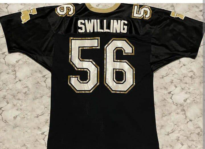 NO.Saints #56 Pat Swilling Mitchell & Ness Legacy Stitched American Football Jersey