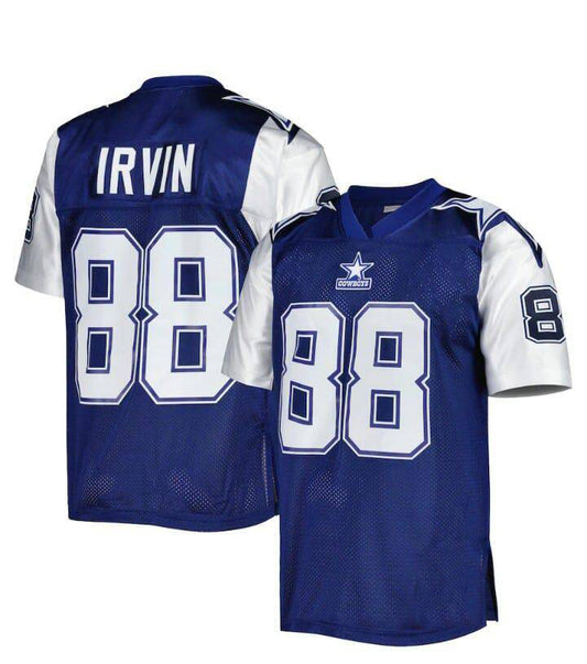 D.Cowboys #88 Michael Irvin Mitchell & Ness Navy 1995 Authentic Throwback Retired Player Jersey American Football Jerseys