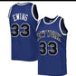 NY.Knicks #33 Patrick Ewing Mitchell & Ness Blue 1997/98 Hardwood Classics Off-Court Swingman Stitched American Basketball Jersey
