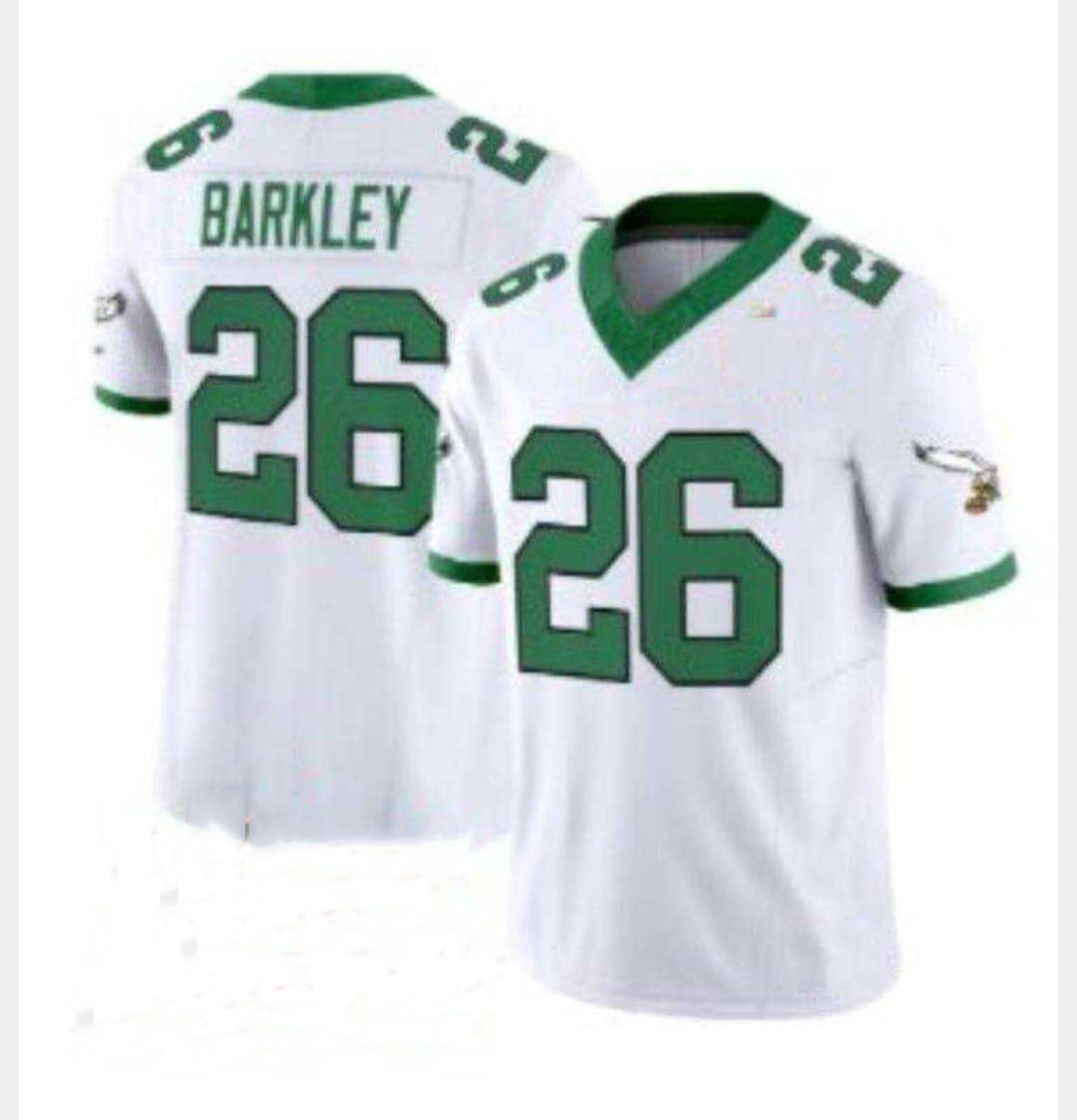 P.Eagles #26 Saquon Barkley LIX 2nd Alternate Game Jersey - White Football Jerseys