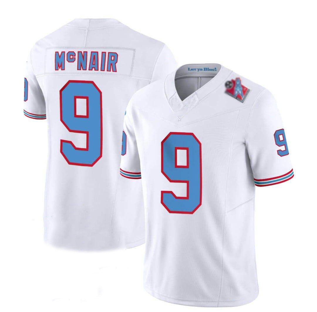 T.Titans #9 Steve McNair White Team Game Stitched American Football Jersey