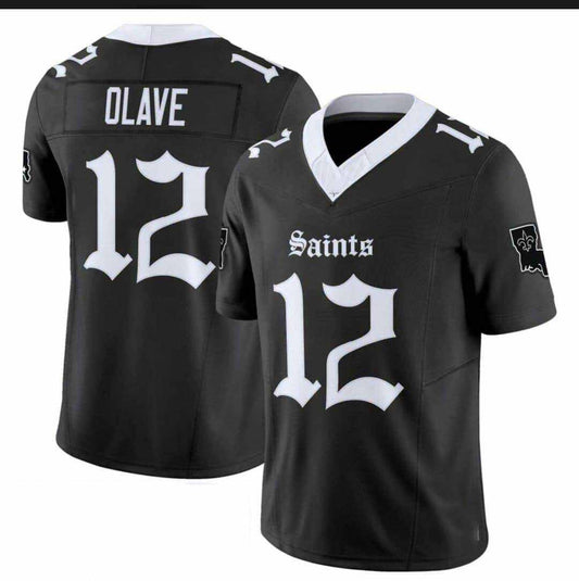NO.Saints #12 Chris Olave Gothic Lone Star Edition' Vapor Limited Jersey - All Stitched American Football Jerseys
