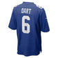 NY.Giants #6 Jaxson Dart Royal 2025 Draft First Round Pick Game Stitched American Football Jerseys