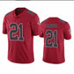 A.Falcons #21 Deion Sanders Red Color Rush Vapor Untouchable Retired Player Limited Stitched American Football Jerseys