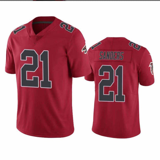 A.Falcons #21 Deion Sanders Red Color Rush Vapor Untouchable Retired Player Limited Stitched American Football Jerseys