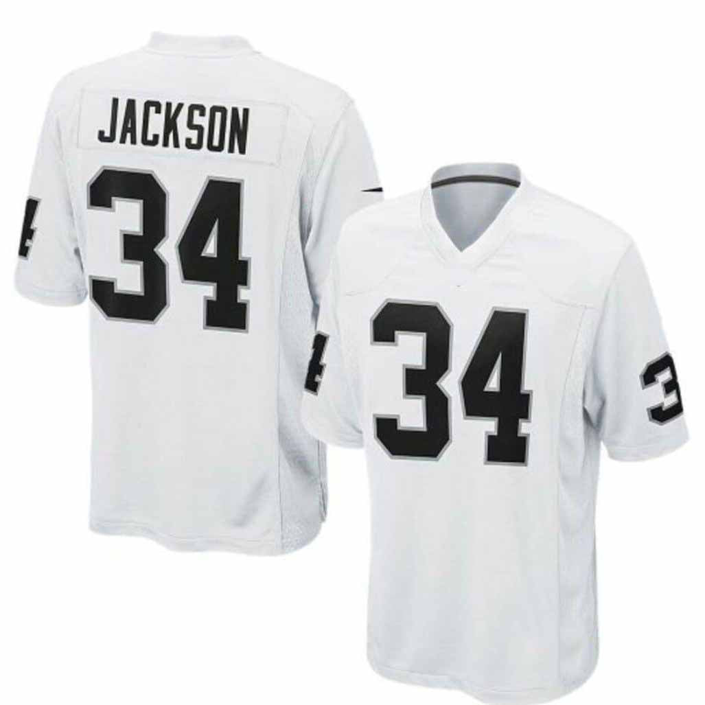 LV.Raiders #34 Bo Jackson Game Stitched American Football Jerseys