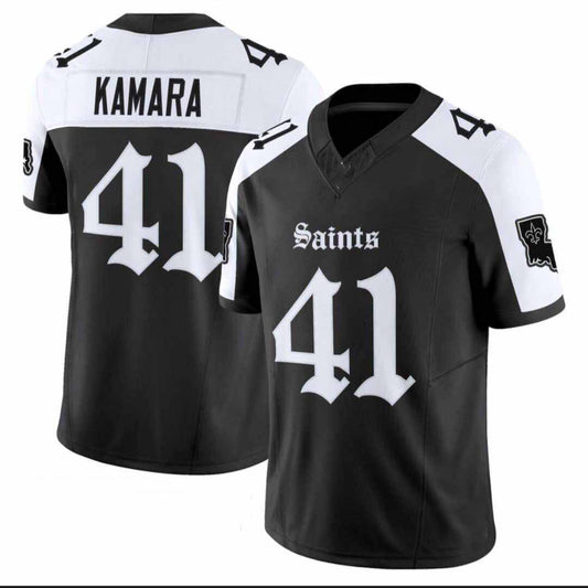 NO.Saints #41 Alvin Kamara Gothic Lone Star Edition' Vapor Limited Jersey - All Stitched American Football Jerseys