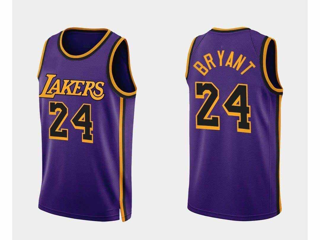 LA.Lakers #24 Kobe Bryant 2022-23 Statement Edition Purple Stitched American Basketball Jersey