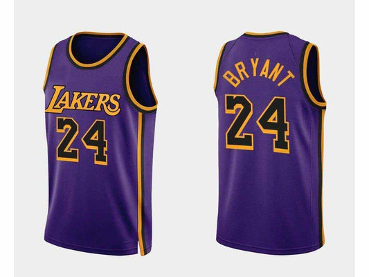 LA.Lakers #24 Kobe Bryant 2022-23 Statement Edition Purple Stitched American Basketball Jersey