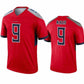 T.Titans #9 Steve McNair Red Inverted Legend Stitched American Football Jersey