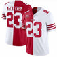 SF.49ers #23 Christian McCaffrey  White Red Limited Jersey - All Stitched American Football Jerseys