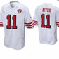 SF.49ers #11 Brandon Aiyuk White 75th Anniversary 2nd Alternate Game Stitched American Football Jerseys