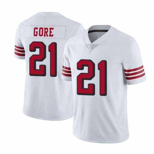 SF.49ers #21 Frank Gore White Color Rush Vapor Untouchable Limited Retired Player Stitched American Football Jerseys