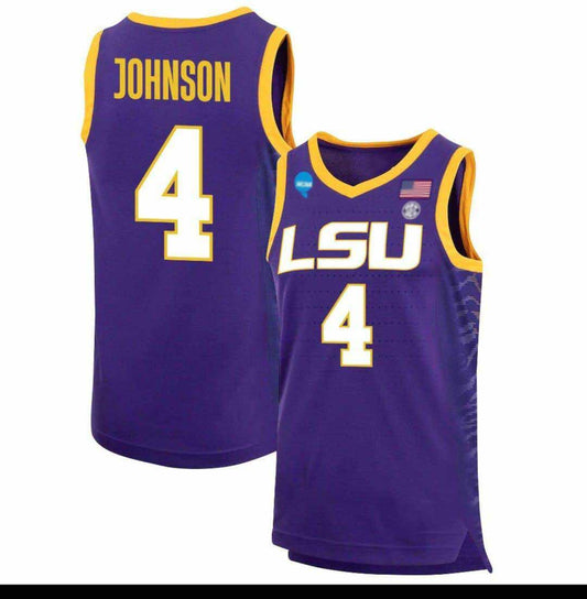 L.Tigers #4 Flau’jae Johnson Purple 2023 Stitched Baseball American College Jerseys
