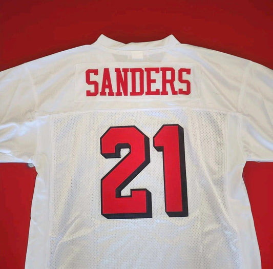 SF.49ers #21 Deion Sanders Mitchell & Ness White 1994 Authentic American Football Jerseys