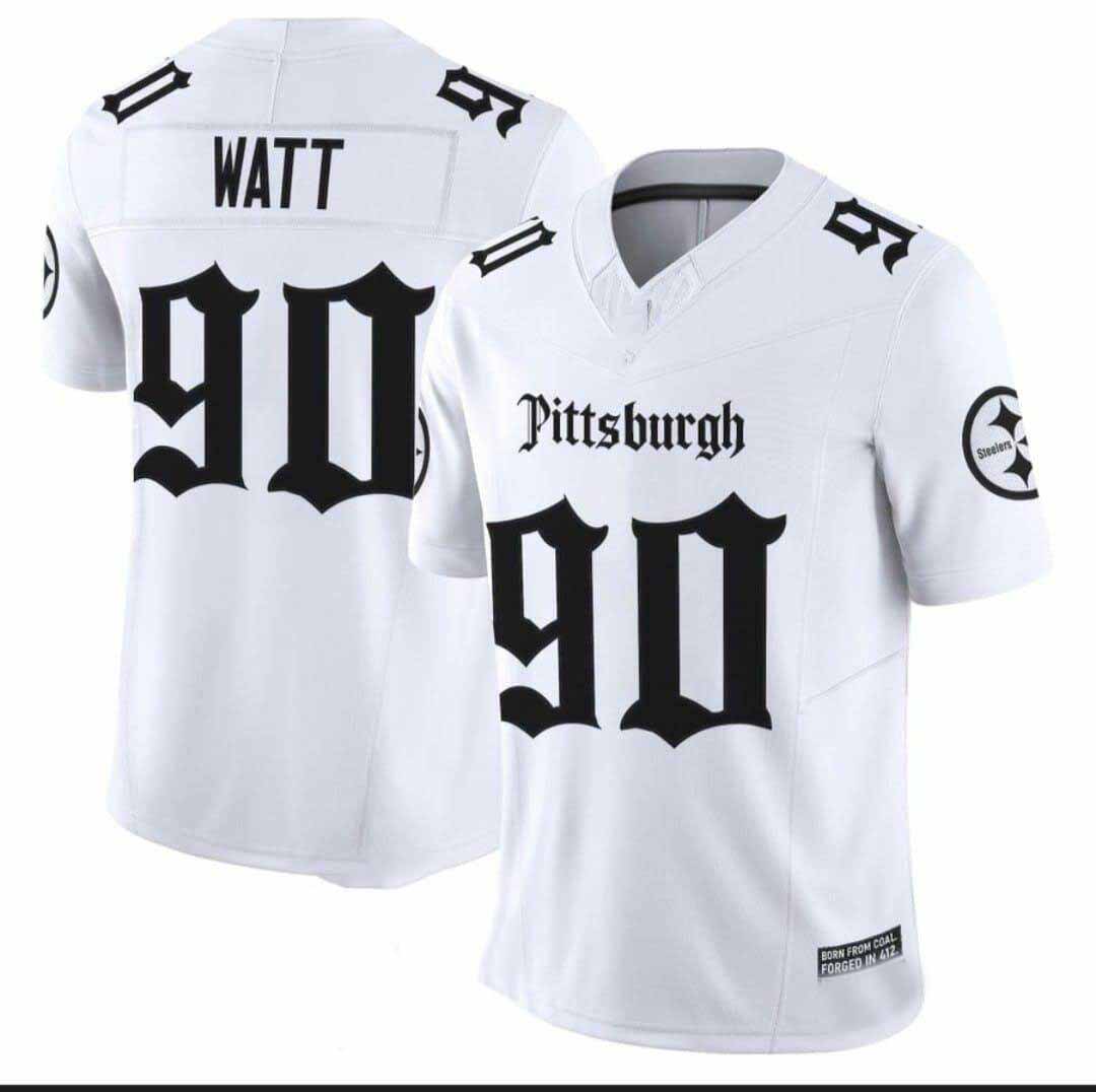 P.Steelers #90 Pittsburgh Watt White 2025 F.U.S.E. Limited Stitched American Football Jerseys