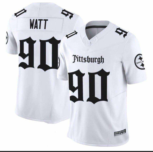 P.Steelers #90 Pittsburgh Watt White 2025 F.U.S.E. Limited Stitched American Football Jerseys