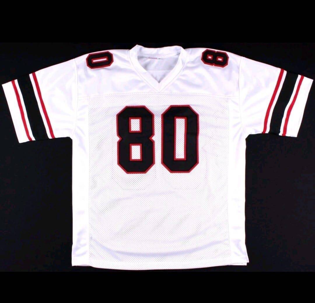 A.Falcons #80 Andre Rison White Mitchell & Ness  Stitched American Football Jerseys