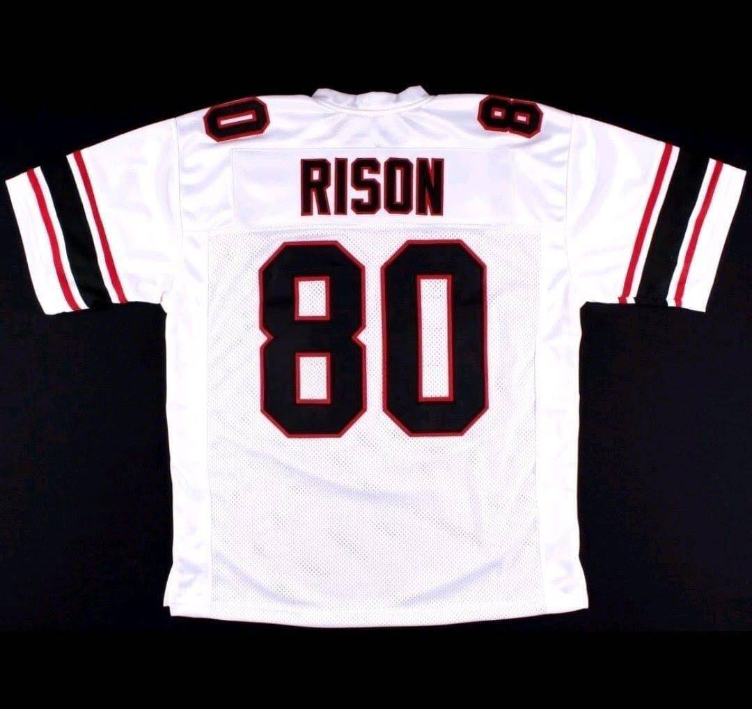A.Falcons #80 Andre Rison White Mitchell & Ness  Stitched American Football Jerseys