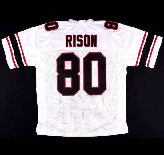 A.Falcons #80 Andre Rison White Mitchell & Ness  Stitched American Football Jerseys