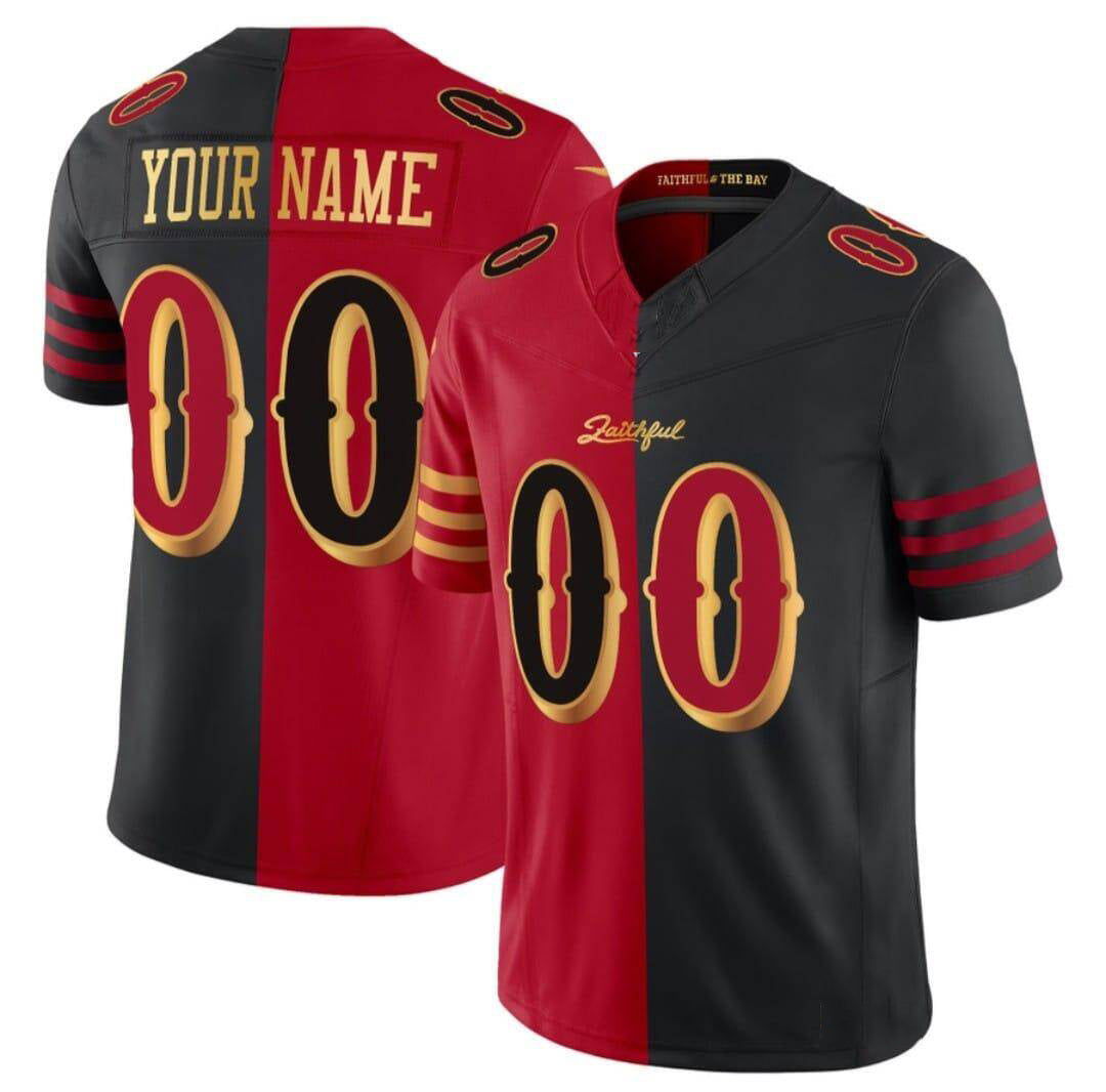 Custom SF.49ers Active Player Black Red 2025 F.U.S.E. “Rivalries” Vapor Limited Football Stitched Jersey