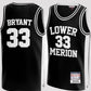L.Merion #33 Kobe Bryant Black High School Authentic Embroidered Stitched Basketball Jersey