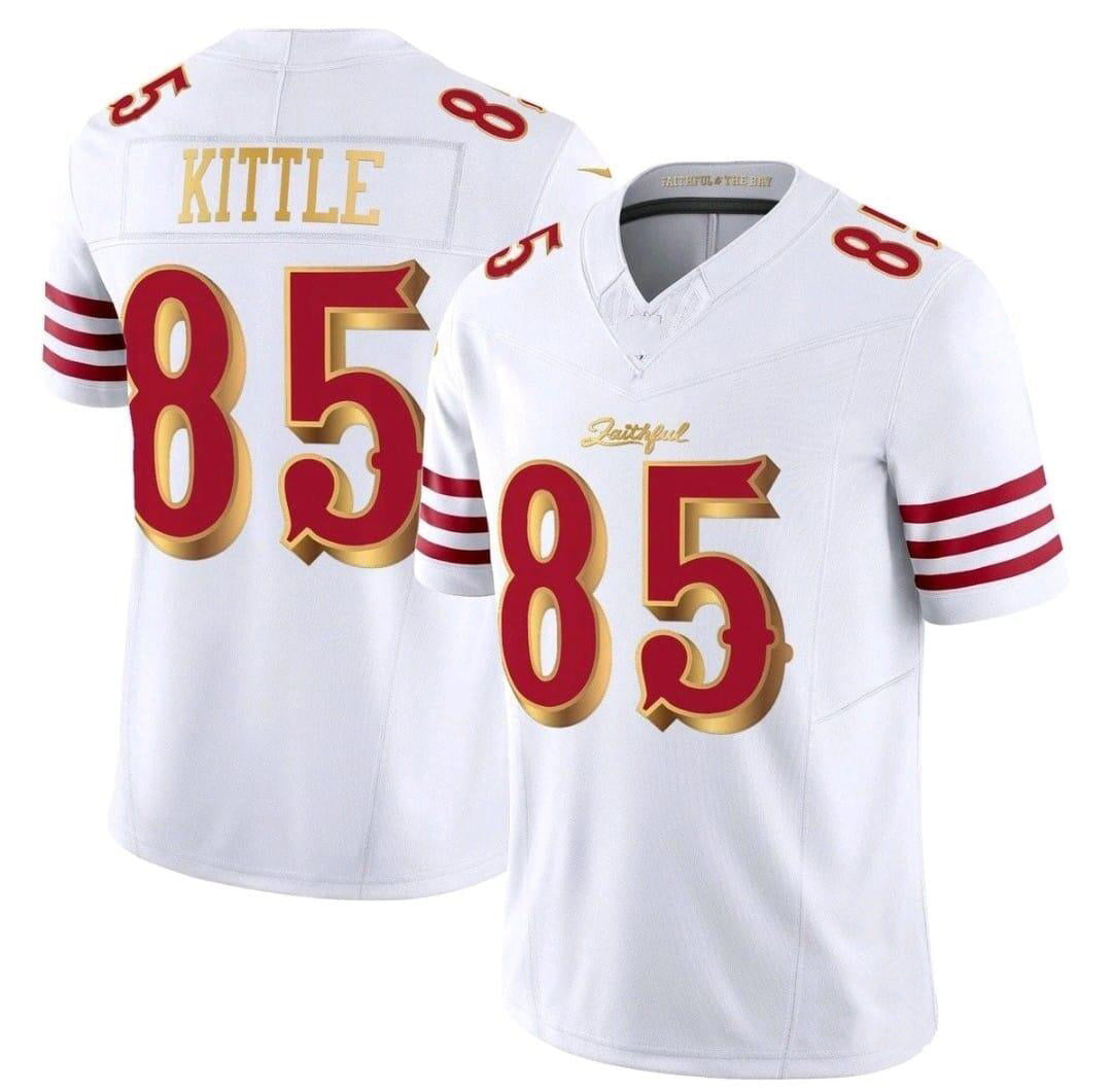 SF.49ers #85 George Kittle 2025 Rivalries Collection Limited Jersey - White Stitched American Football Jerseys