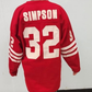 SF.49ers #32 O.j. Simpson Mitchell & Ness Scarlet 1978 Legacy Replica Jersey Stitched American Football Jerseys