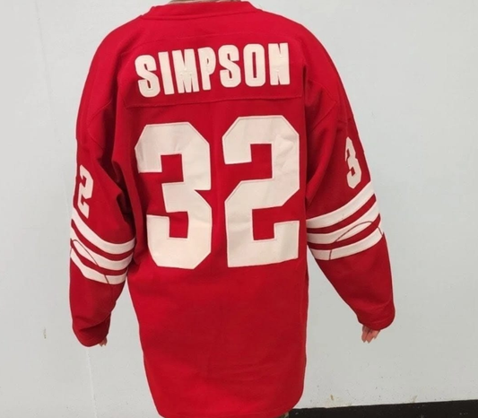 SF.49ers #32 O.j. Simpson Mitchell & Ness Scarlet 1978 Legacy Replica Jersey Stitched American Football Jerseys