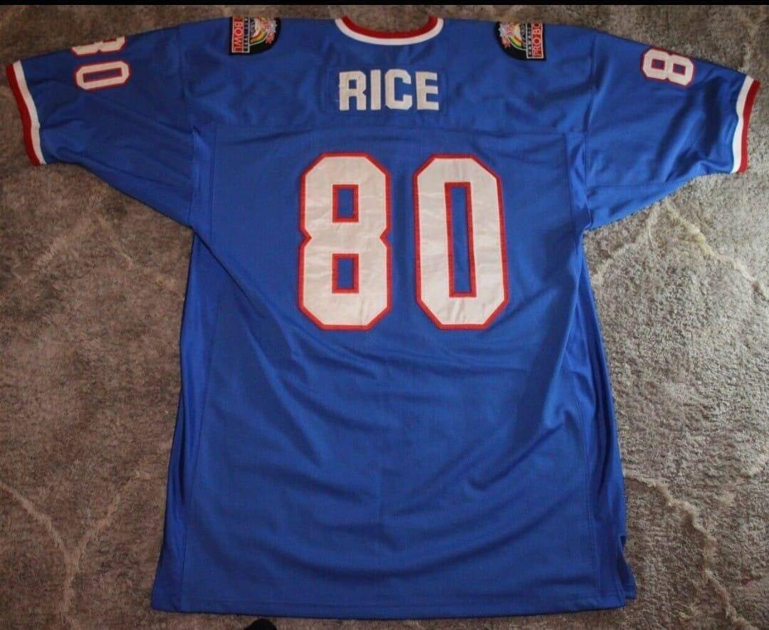 NY.Giants #80 Jerry Rice Mitchell & Ness 1990 Hawaii Pro Bowl Stitched American Football Jerseys