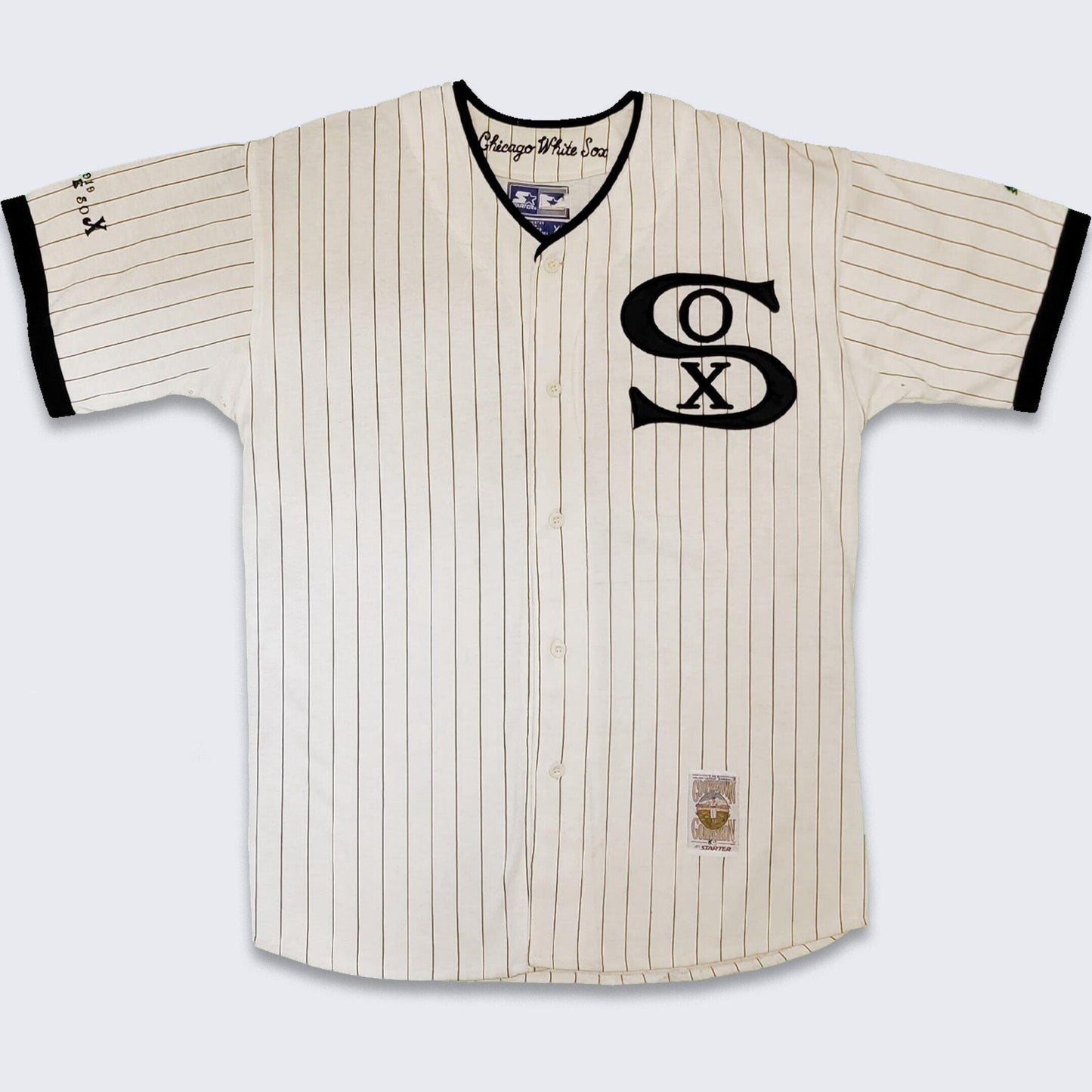 Chicago White Sox White Pinstripe 1919 Cooperstown Collection Stitched Baseball Jersey