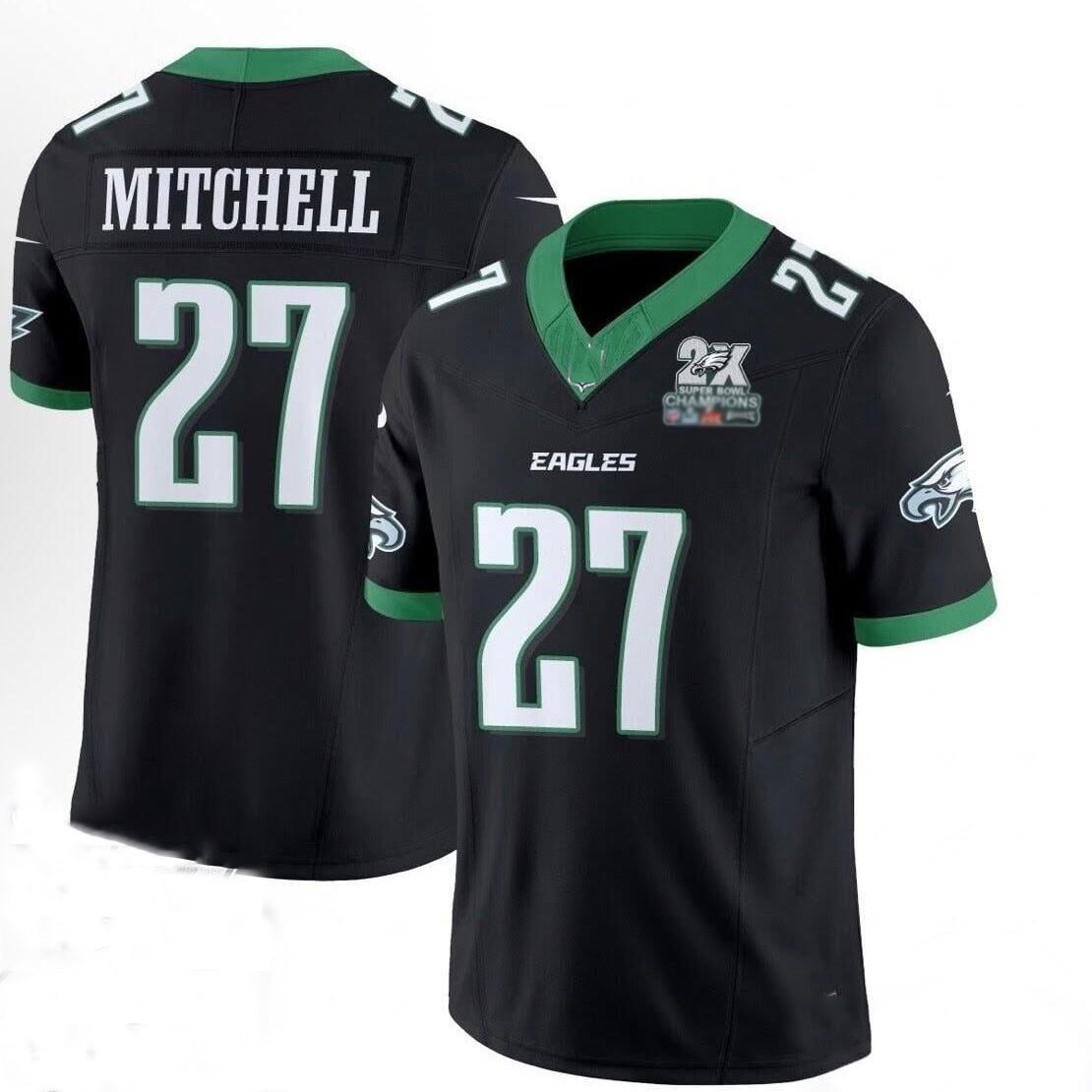 P.Eagles #27 Quinyon Mitchell Black S.Bowl Champions Vapor F.U.S.E. Stitched Limited Football Jersey