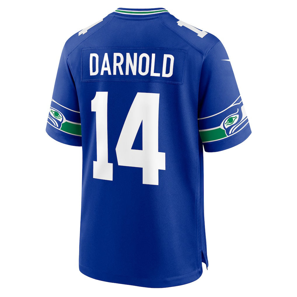 S.Seahawks #14 Sam Darnold Royal Alternate Game Player Football Jersey