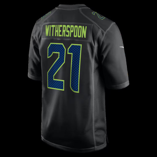 S.Seahawks #21 Devon Witherspoon Black Fashion Game Stitched American Football Jerseys