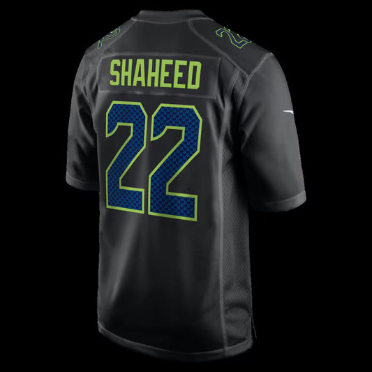 S.Seahawks #22 Rashid Shaheed Black Fashion Game Stitched American Football Jerseys