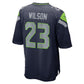 S.Seahawks #23 Emanuel Wilson College Navy Team Game Football Jersey