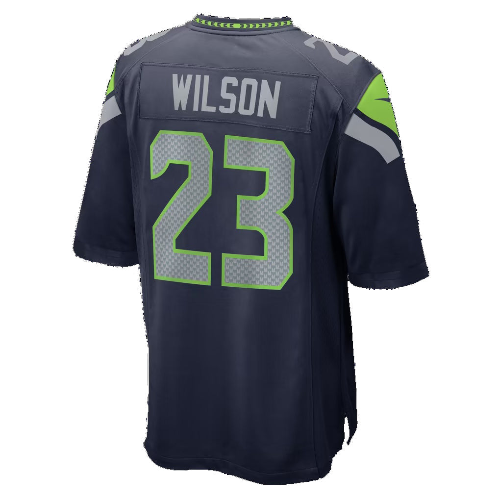 S.Seahawks #23 Emanuel Wilson College Navy Team Game Football Jersey