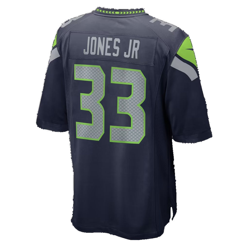S.Seahawks #33 Velus Jones Jr. College Navy Team Game Football Jersey