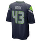S.Seahawks #43 Maxen Hook College Navy Team Game Football Jersey