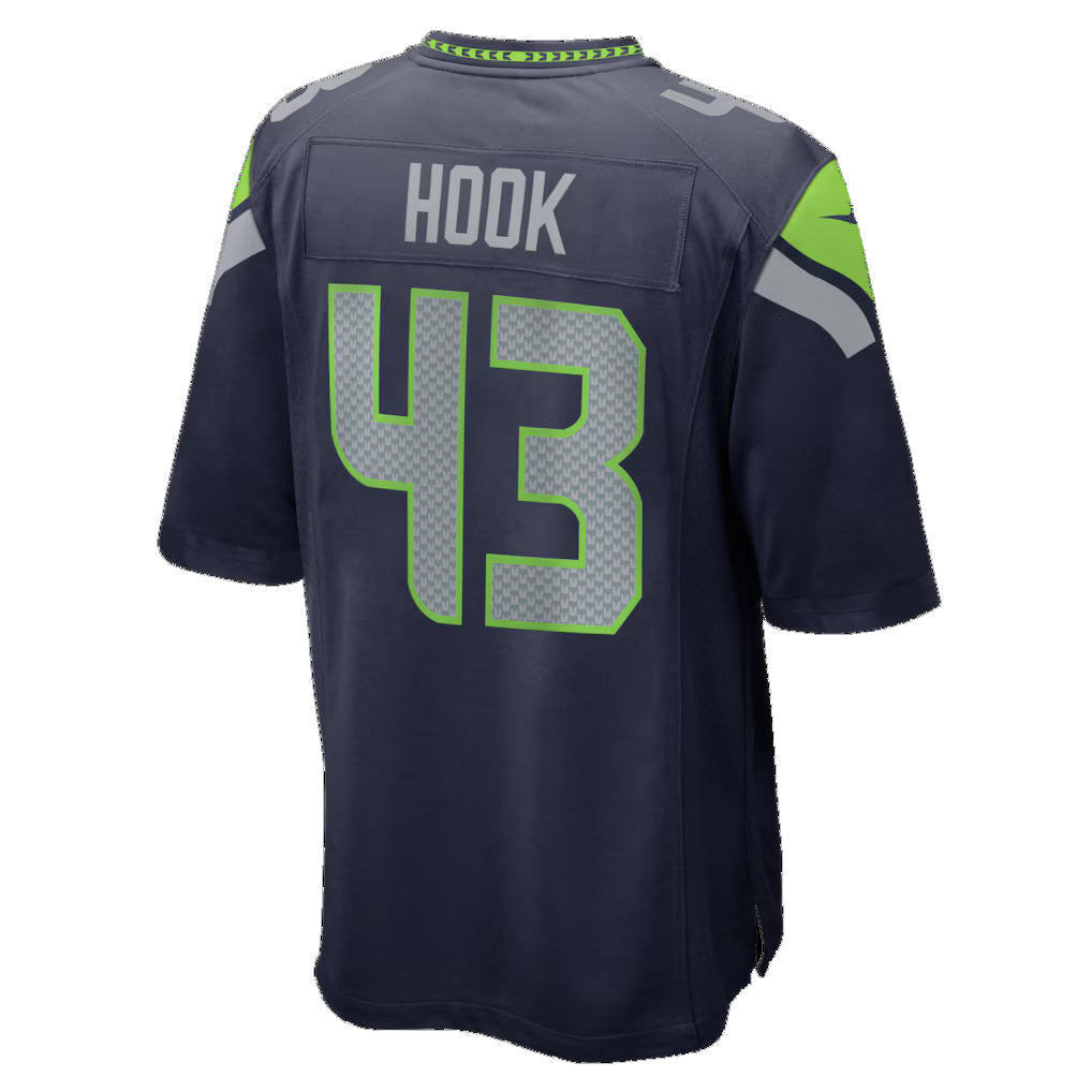 S.Seahawks #43 Maxen Hook College Navy Team Game Football Jersey
