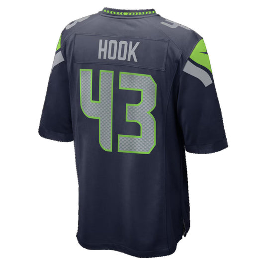 S.Seahawks #43 Maxen Hook College Navy Team Game Football Jersey