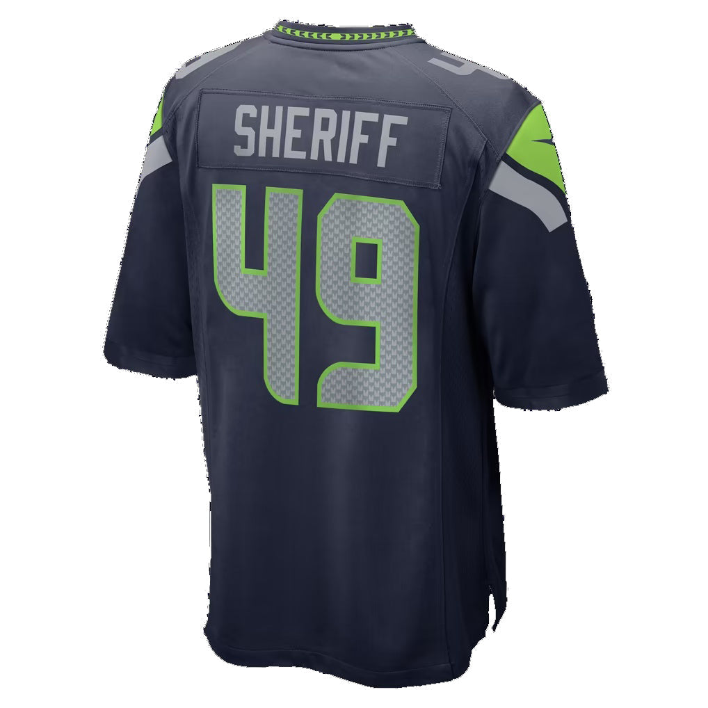 S.Seahawks #49 Jamie Sheriff College Navy Team Game Football Jersey