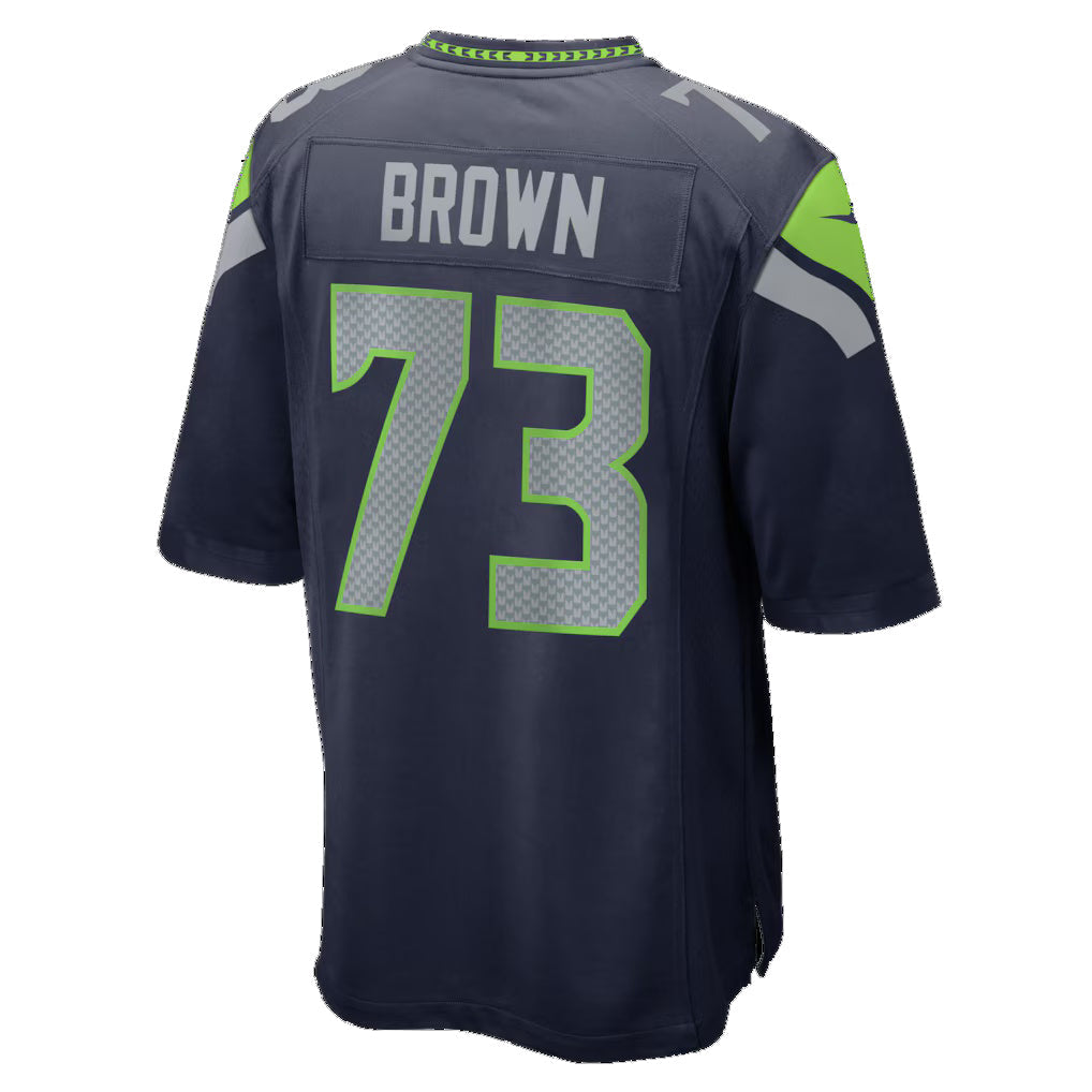 S.Seahawks #73 Logan Brown College Navy Team Game Football Jersey