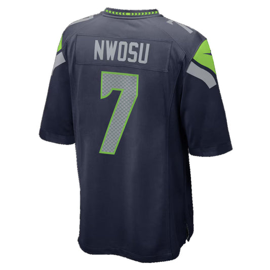S.Seahawks #7 Uchenna Nwosu College Navy Team Game Football Jersey
