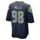 S.Seahawks #98 Rylie Mills College Navy Team Game Football Jersey