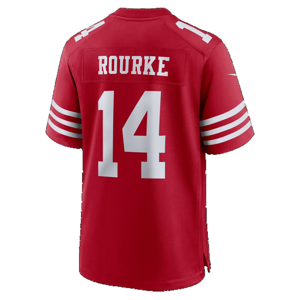 SF.49ers #14 Kurtis Rourke Scarlet Team Game Football Jersey