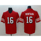 SF.49ers #16 Joe Montana Red Vapor Untouchable Limited Football Jersey