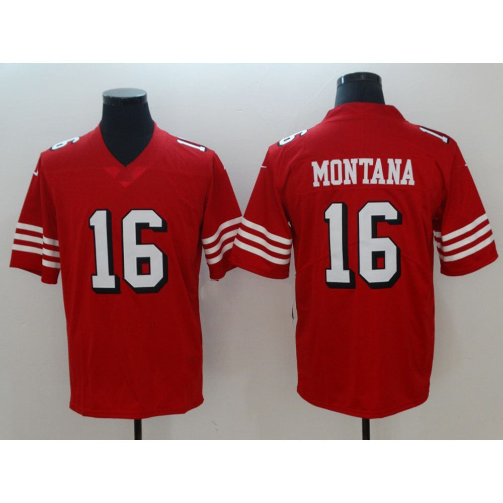 SF.49ers #16 Joe Montana Red Vapor Untouchable Limited Football Jersey