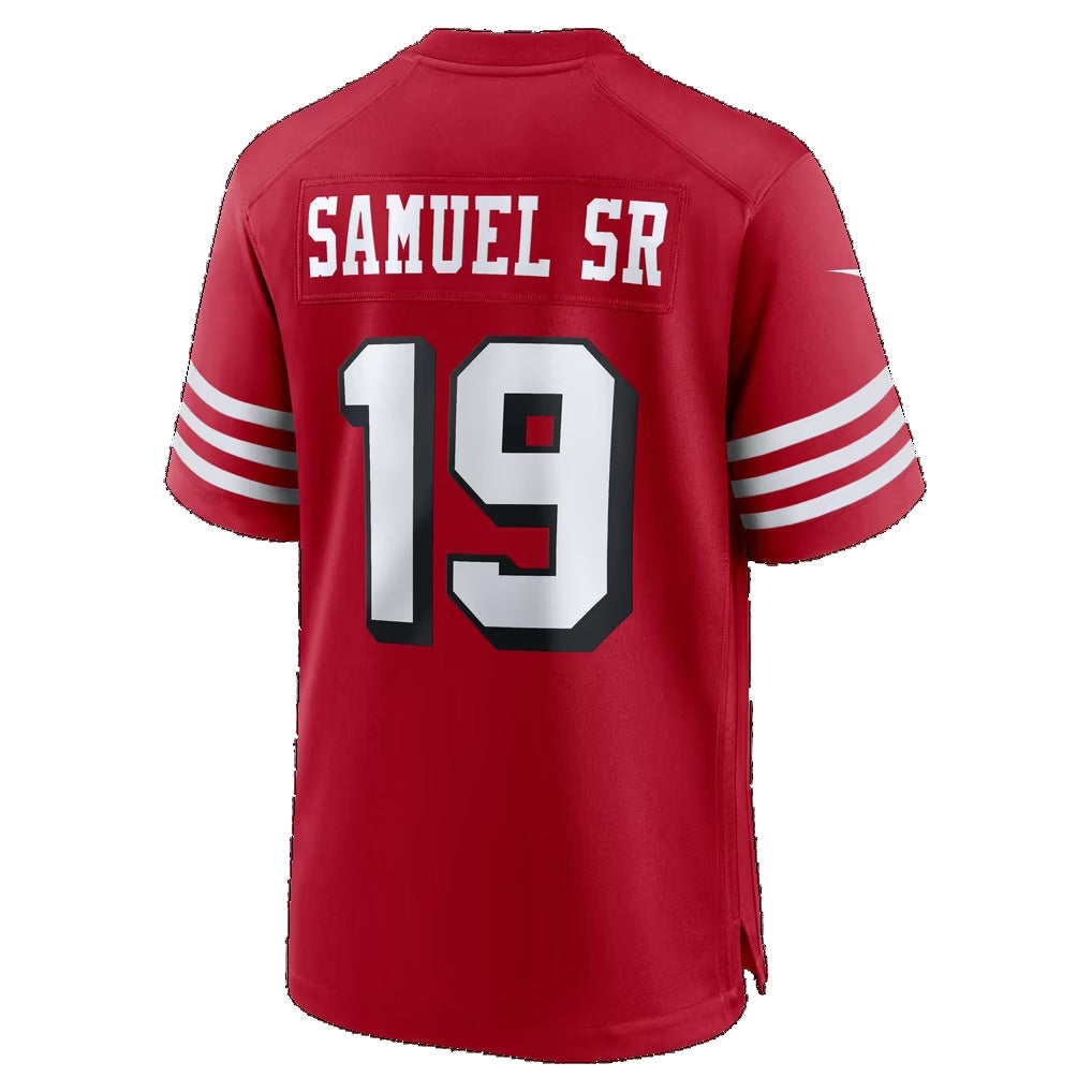 SF.49ers #19 Deebo Samuel Sr Scarlet Alternate Game Football Jersey